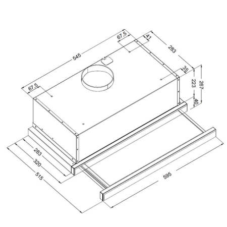 Встраиваемая вытяжка KORTING KHP6975X