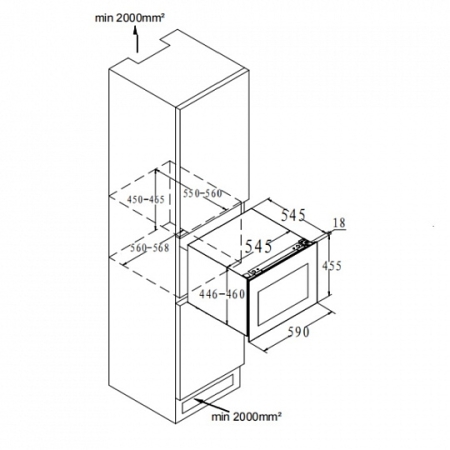 Встраиваемый в колонну винный холодильник KORTING KFW501SLGXN