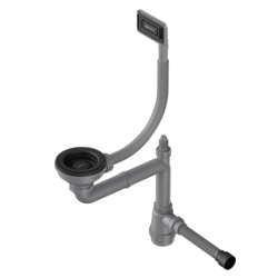 Арматура для одночашевых моек с универсальным прямоугольным переливом OMOIKIRI WK-1-UN-GB