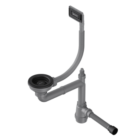 Арматура для одночашевых моек с универсальным прямоугольным переливом OMOIKIRI WK-1-UN-GB