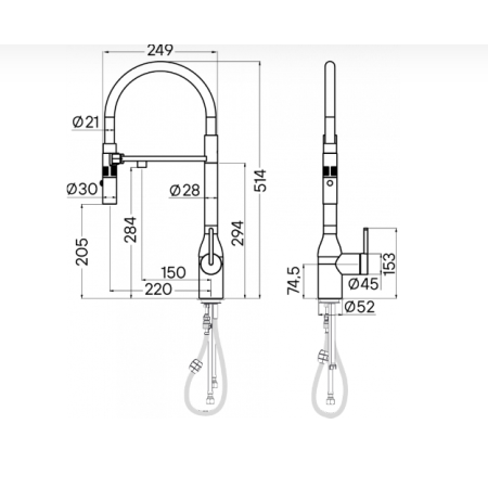 Смеситель 3 в 1 Paulmark MAGNETO ONE хром