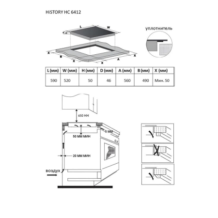Электрическая варочная поверхность History HС6412BBK