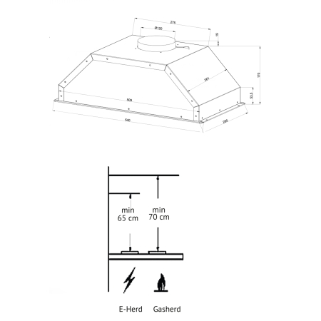 Полновстраиваемая вытяжка KUPPERSBERG INTOUCH 60B