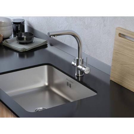 Смеситель 3 в 1 Paulmark ESSEN брашированная сталь