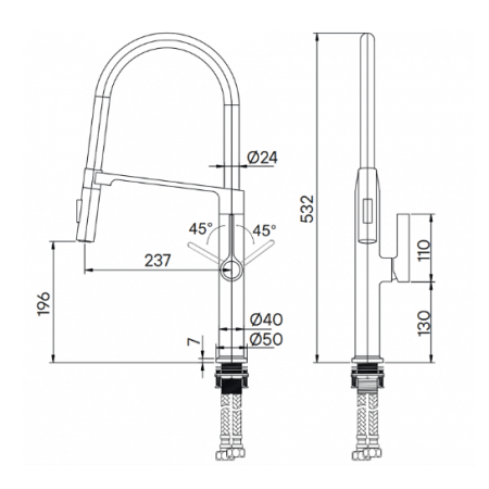 Смеситель Paulmark Barrel антрацит