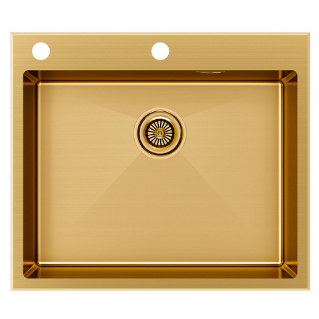 Врезная мойка Paulmark KRONER-EDGE59 брашированное золото