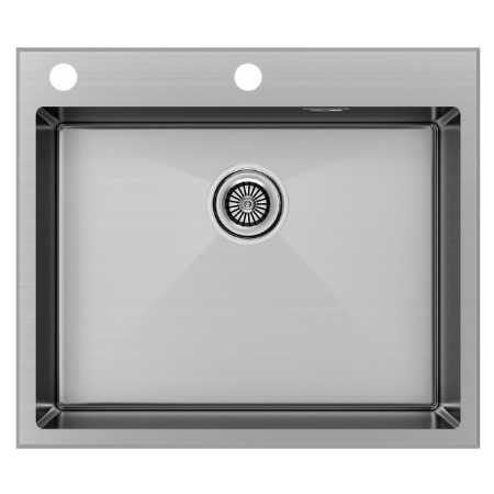 Врезная мойка Paulmark KRONER-EDGE59 брашированная нержавеющая сталь