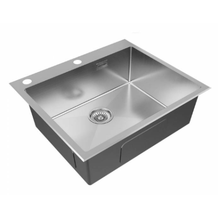 Врезная мойка Paulmark KRONER-EDGE59 брашированная нержавеющая сталь