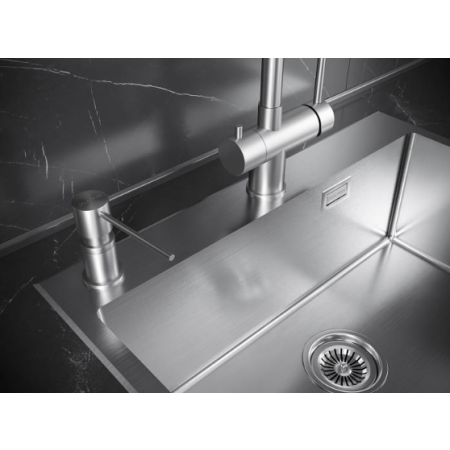 Врезная мойка Paulmark KRONER-EDGE59 брашированная нержавеющая сталь