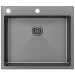 Врезная мойка Paulmark KRONER-EDGE59 вороненая сталь