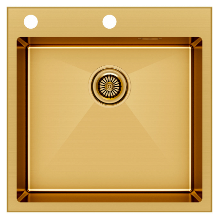 Врезная мойка Paulmark KRONER-EDGE51 брашированное золото
