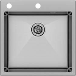 Врезная мойка Paulmark KRONER-EDGE51 брашированная нержавеющая сталь
