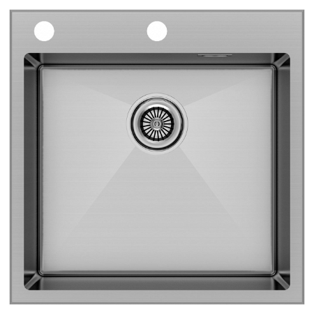 Врезная мойка Paulmark KRONER-EDGE51 брашированная нержавеющая сталь