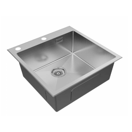 Врезная мойка Paulmark KRONER-EDGE51 брашированная нержавеющая сталь