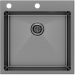 Врезная мойка Paulmark KRONER-EDGE51 вороненая сталь