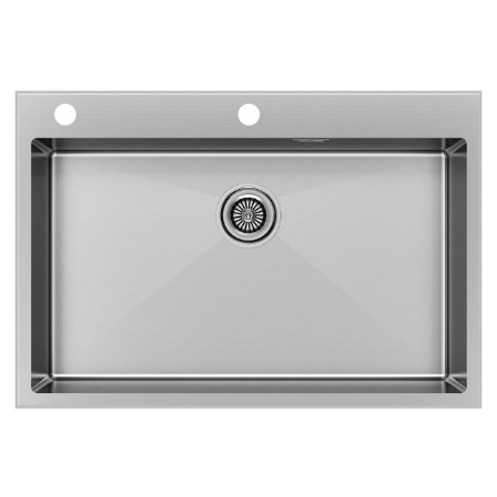 Врезная мойка Paulmark KRONER-EDGE75 брашированная нержавеющая сталь