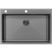 Врезная мойка Paulmark KRONER-EDGE75 вороненая сталь