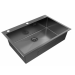 Врезная мойка Paulmark KRONER-EDGE75 вороненая сталь