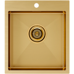 Врезная мойка Paulmark KRONER45 брашированное золото