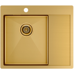 Врезная мойка Paulmark KRONER 59F брашированное золото