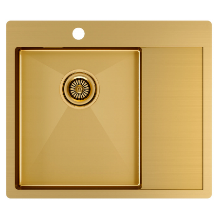Врезная мойка Paulmark KRONER 59F брашированное золото