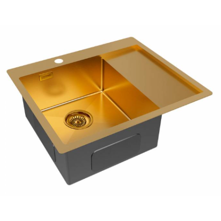 Врезная мойка Paulmark KRONER 59F брашированное золото