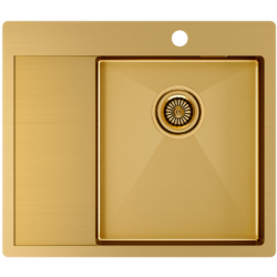 Врезная мойка Paulmark KRONER 59F брашированное золото