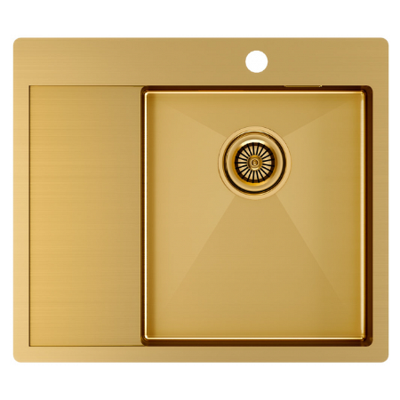 Врезная мойка Paulmark KRONER 59F брашированное золото