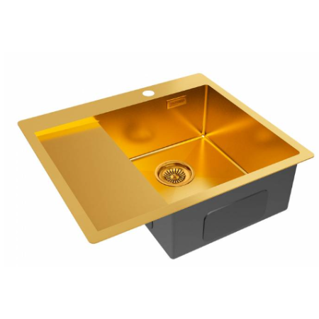 Врезная мойка Paulmark KRONER 59F брашированное золото