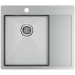 Врезная мойка Paulmark KRONER 59F брашированная нержавеющая сталь