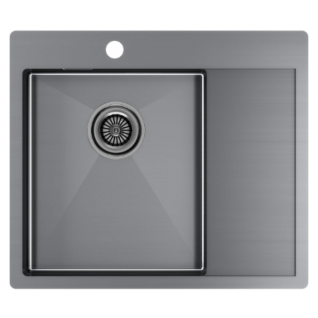 Врезная мойка Paulmark KRONER 59F вороненая сталь