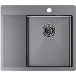 Врезная мойка Paulmark KRONER 59F вороненая сталь