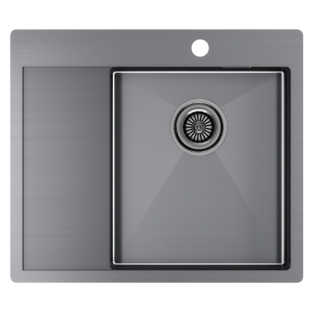 Врезная мойка Paulmark KRONER 59F вороненая сталь
