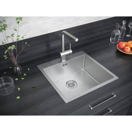 Врезная мойка Paulmark KRONER51 брашированная нержавеющая сталь