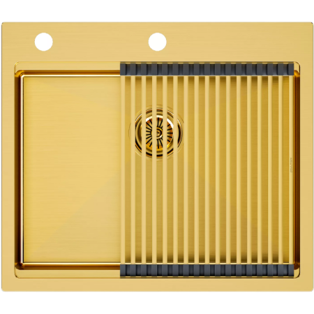 Врезная мойка Paulmark KRONER-PRO брашированное золото
