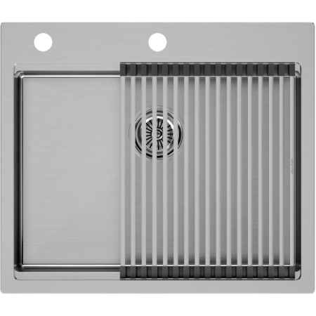 Врезная мойка Paulmark KRONER-PRO59 брашированная нержавеющая сталь