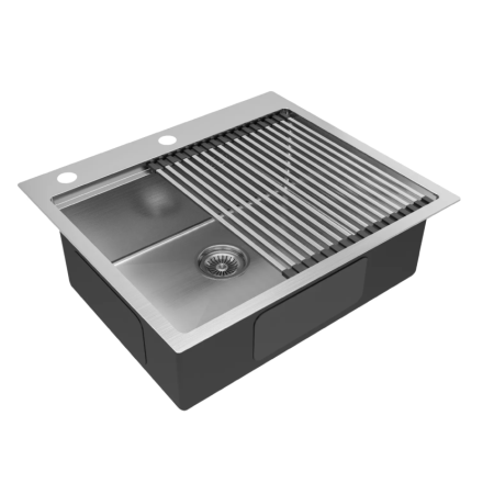 Врезная мойка Paulmark KRONER-PRO59 брашированная нержавеющая сталь