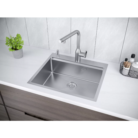 Врезная мойка Paulmark KRONER-PRO59 брашированная нержавеющая сталь