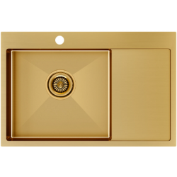 Врезная мойка Paulmark KRONER 78F брашированное золото