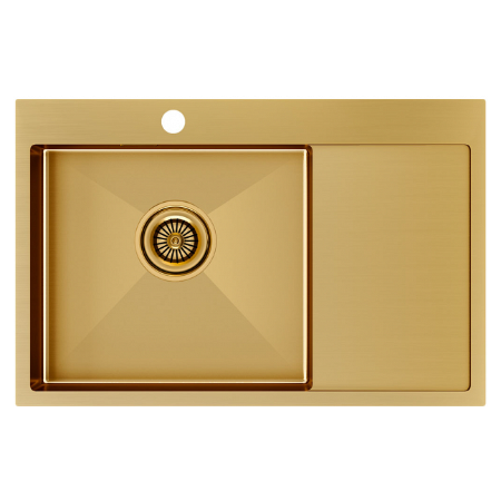 Врезная мойка Paulmark KRONER 78F брашированное золото