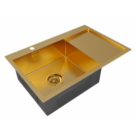 Врезная мойка Paulmark KRONER 78F брашированное золото