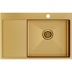 Врезная мойка Paulmark KRONER 78F брашированное золото