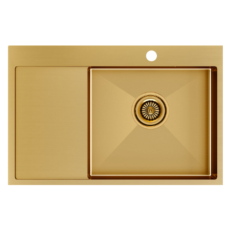 Врезная мойка Paulmark KRONER 78F брашированное золото