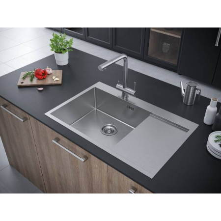 Врезная мойка Paulmark KRONER 78F брашированная нержавеющая сталь