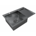 Врезная мойка Paulmark KRONER 78F вороненая сталь
