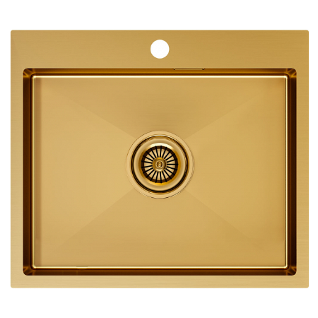 Врезная мойка Paulmark KRONER59 брашированное золото