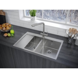 Врезная мойка Paulmark KRONER 78/2SF брашированная нержавеющая сталь