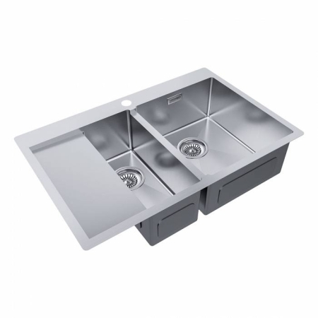 Врезная мойка Paulmark KRONER 78/2SF брашированная нержавеющая сталь