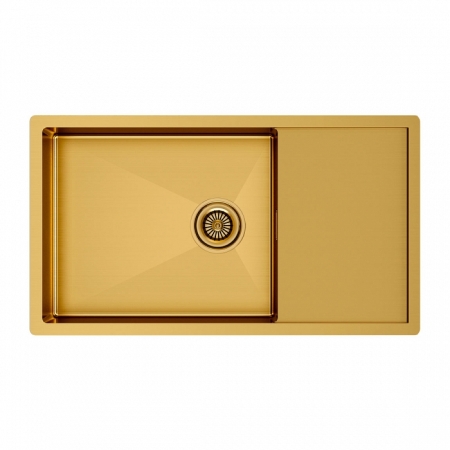 Врезная мойка Paulmark GERBERG 78FUNI брашированное золото