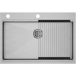 Врезная мойка Paulmark KRONER-PRO75 брашированная нержавеющая сталь